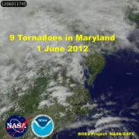 GOES-13 Movie of Storm that Spawned Tornadoes in Maryland
