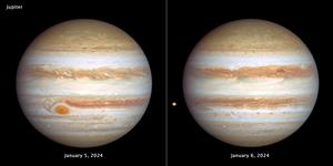 Hubble Views Jupiter, January 2024