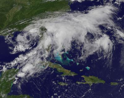 GOES-13 Sees Tropical Storm Debby on June 25