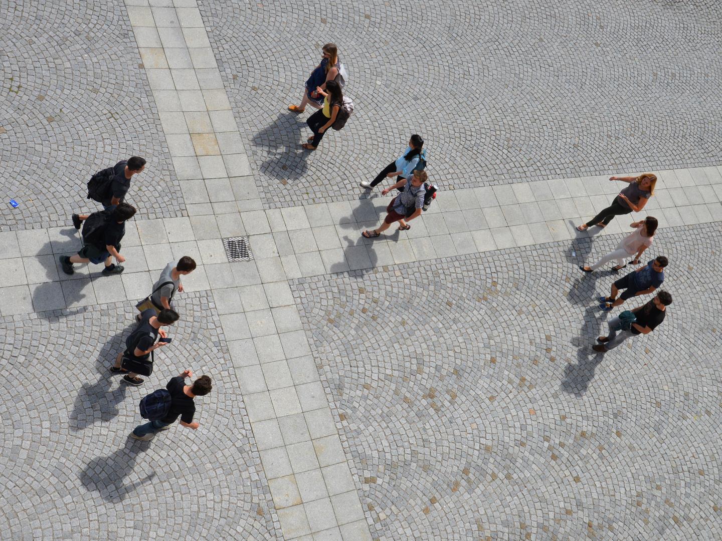 People Walking over a Square (2 of 2)
