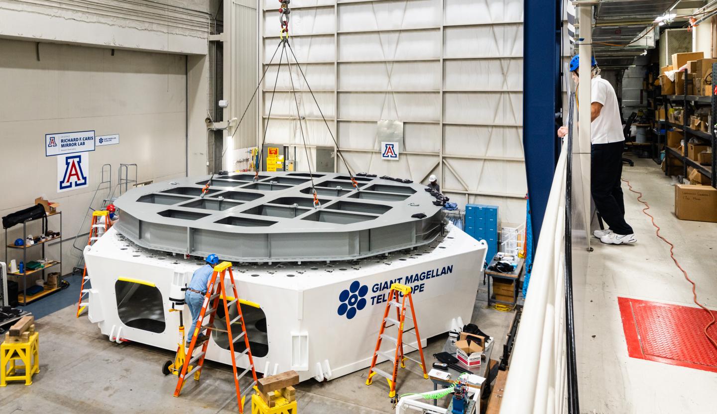 Giant Magellan Telescope Primary Mirror Simulator Installation in Lab