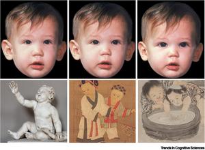 Juvenility in baby faces and in historical artwork