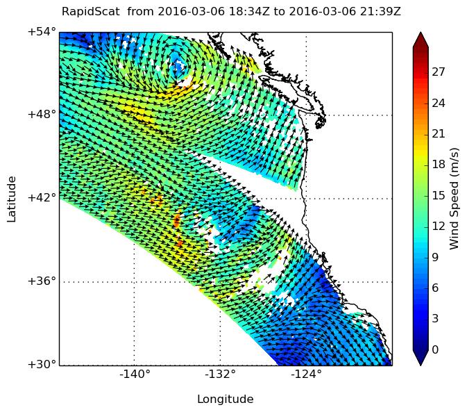 RapidScat Analyzes Pacific Storm Surface Winds