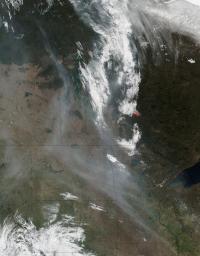 Suomi NPP Daytime Image of Ft. McMurray Fire