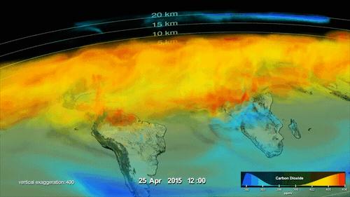 OCO-2 data integrated into an atmospheric model