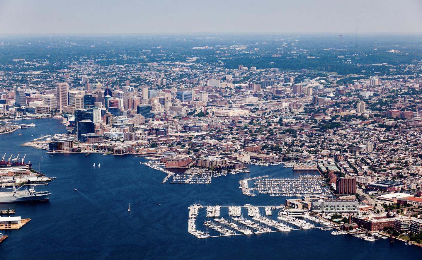 Patapsco River in Downtown Baltimore