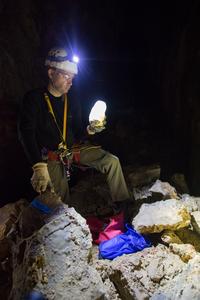 Lachniet with stalagmite (1)