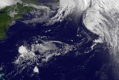 Tropical Storms Bret and Cindy on GOES-13 Imagery