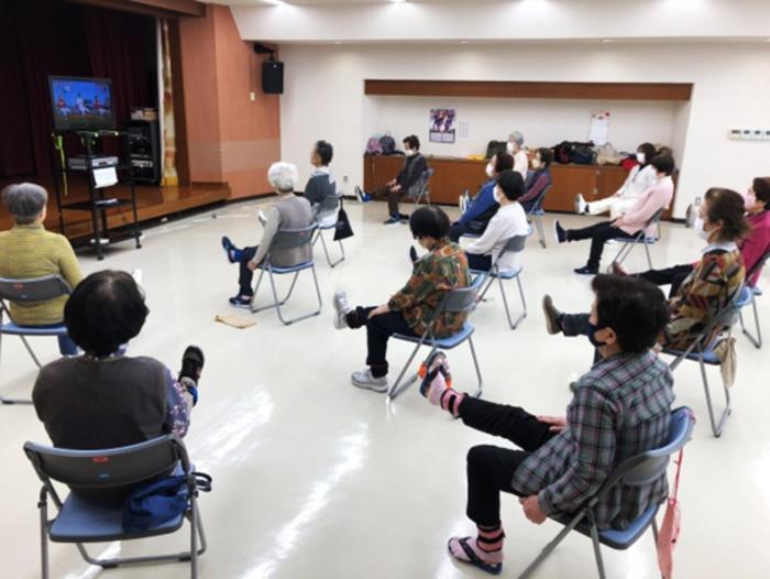 Older adults participating in social activities