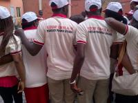 Response Volunteers in Nigeria Gather During the 2014 Ebola Outbreak
