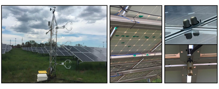 Real-world data from monitoring equipment at the Denver Federal Center was used to investigate how the spacing between solar panels can help them cool down.