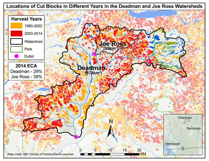 Clearcut logging in the Deadman and Joe Ross watersheds