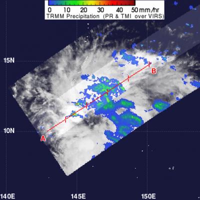 NASA TRMM Satellite Sees Rainfall in Tropical Depression 03W