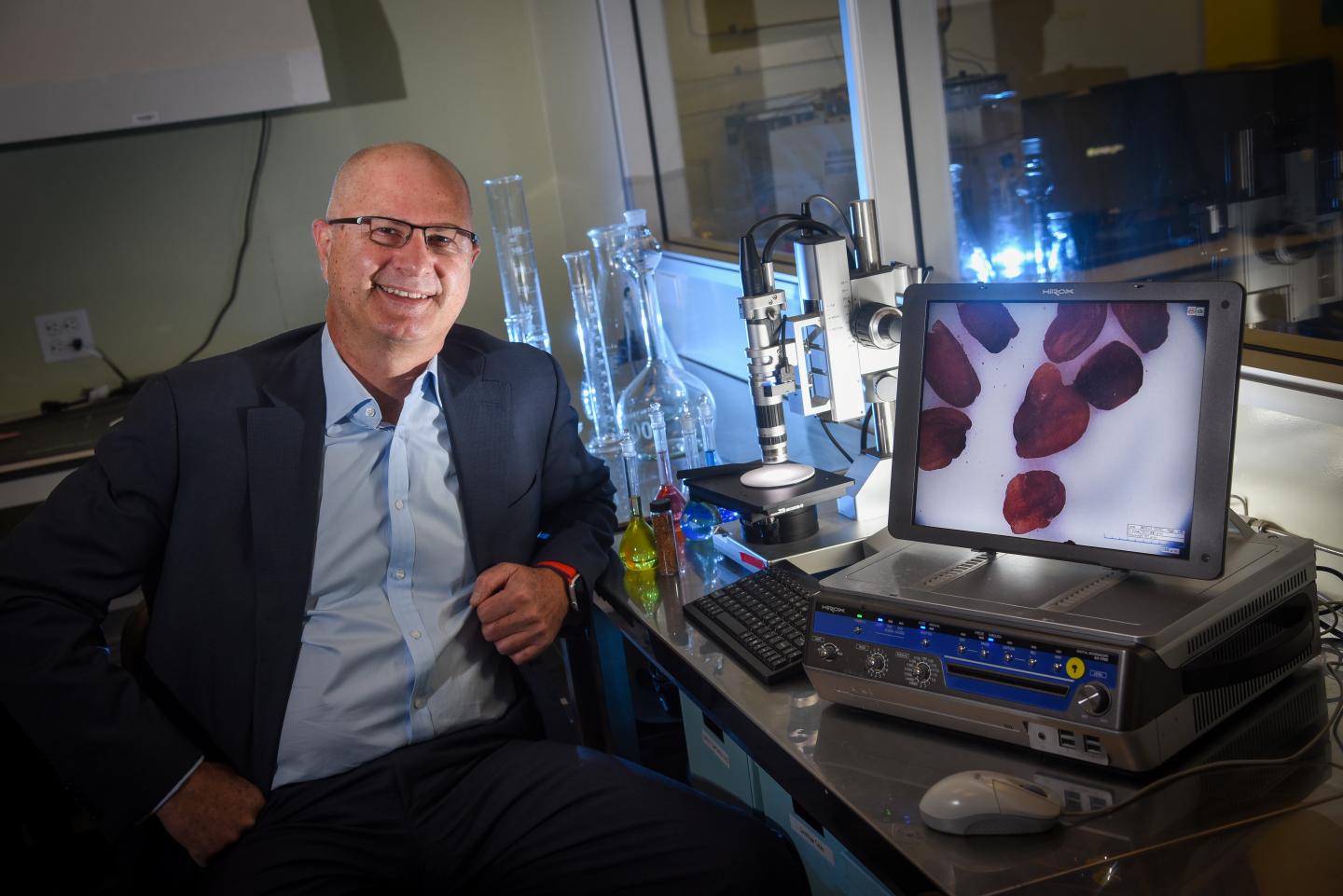 Trangenic seeds under magnification