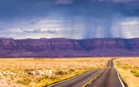 An Intense Rainstorm Sweeps Across Wide-Open Arizona Lands