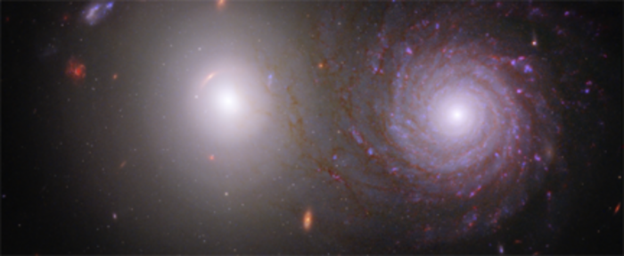 Identifying the effects of interstellar dust in the spiral galaxy.