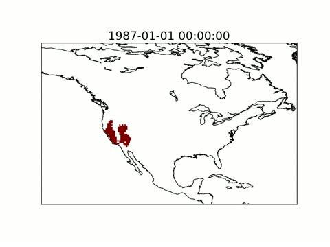 Drought Movement in North America 1987-88