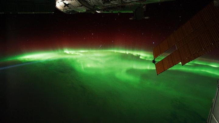Aurora, as Seen from the International Space Station