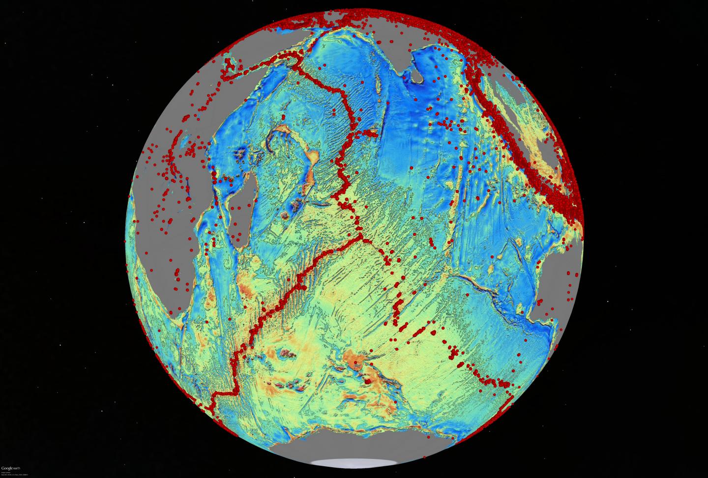 Satellite Data Reveal Wealth of Hidden Tectonic Structures (2 of 8)