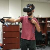 Participant Playing the VR Version of the Game