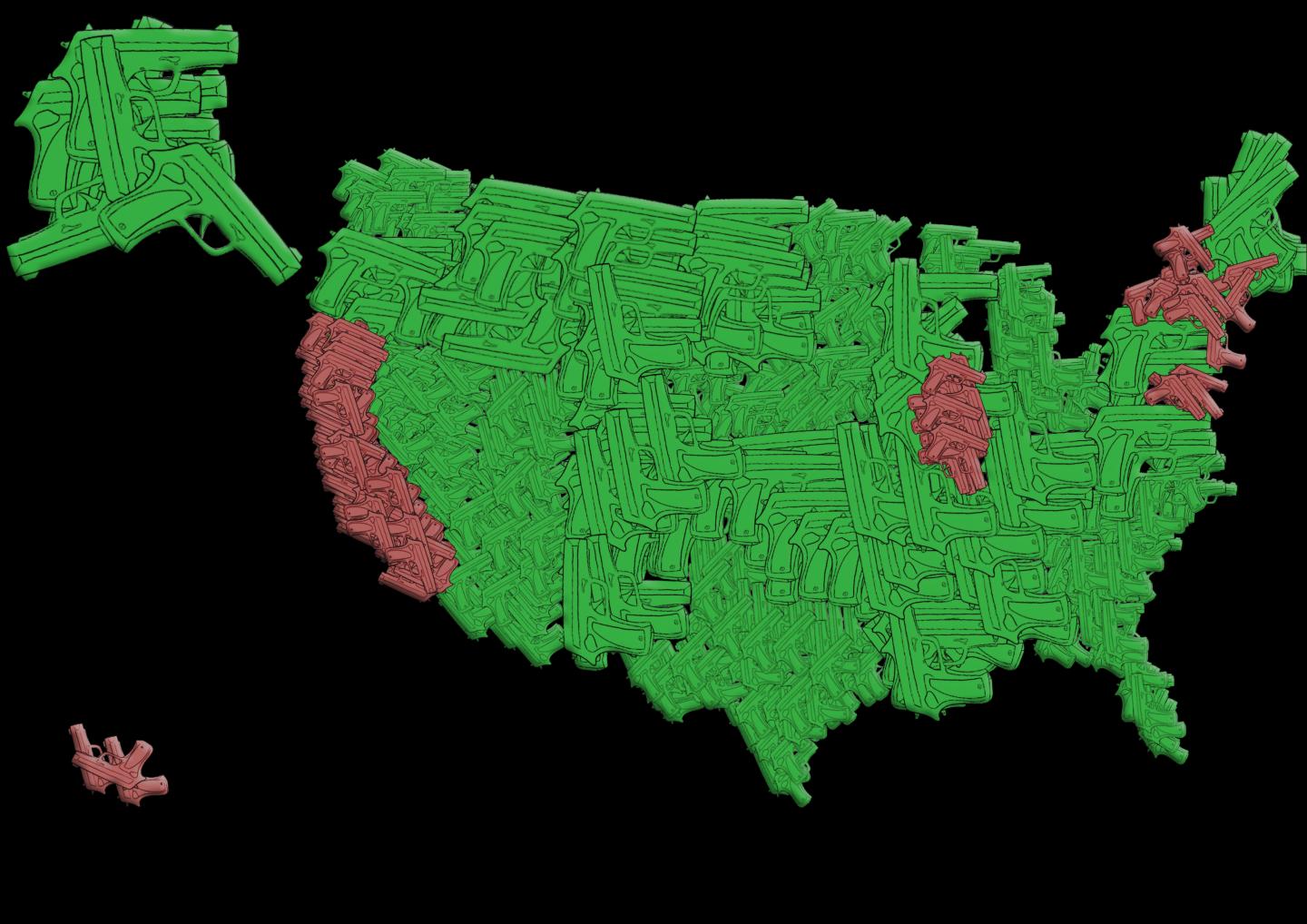 Visualization of US Federal Background Checks for Firearm Purchases