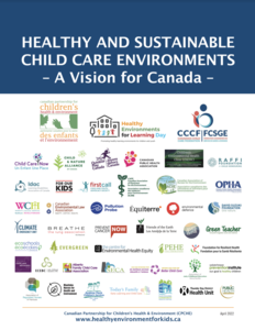 Cover: Healthy and Sustainable Child Care Environments: A Vision for Canada