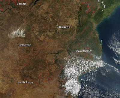 Hotspots and Fires in South Africa