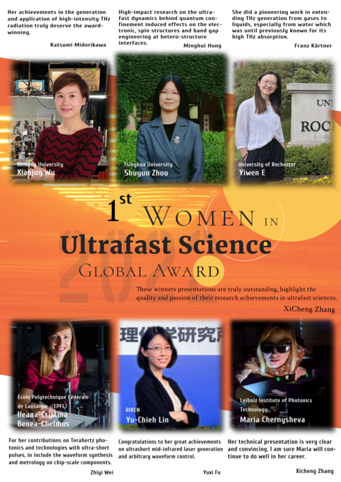 the Winners of the 1st Women in Ultrafast Science Global  Award