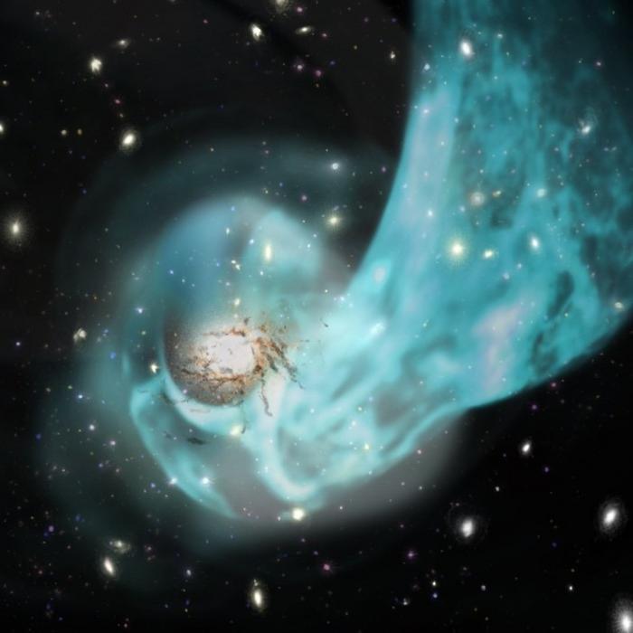 Artist’s impression of the center of the Centaurus Cluster.