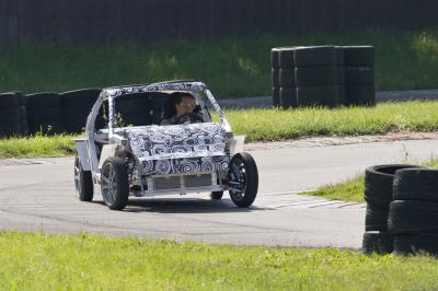 First Prototype of TU Muenchen's Electric Concept Car on the Test Track