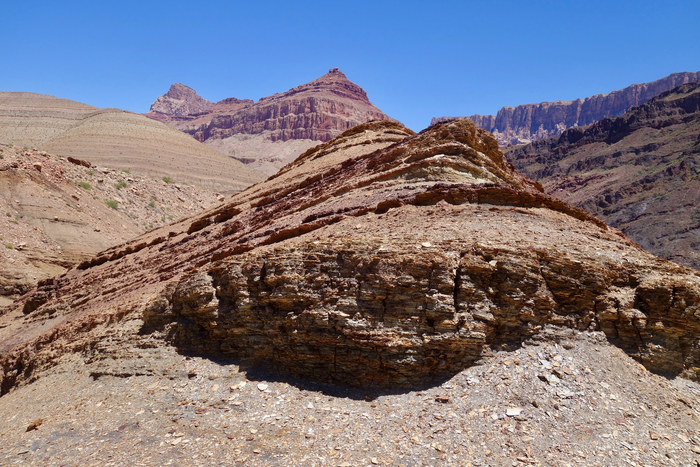 Ironstones within the sedimentary rock layers of the Grand Canyon