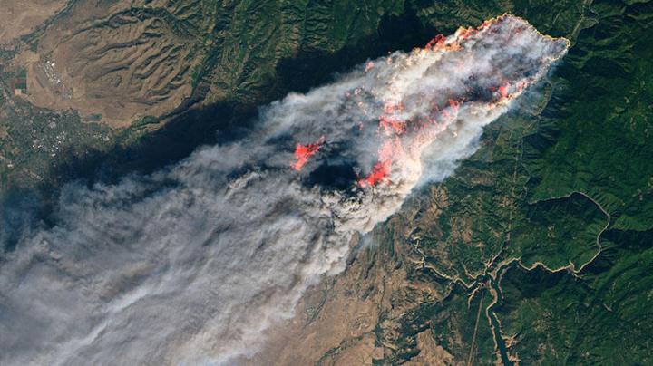 Satellite Image of California's Camp Fire