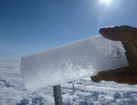 Ice Core Segment Extracted from the Aquifer