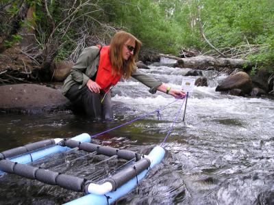 Researcher Measuring the Productivity of Algae