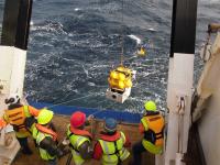 Scientists Deploy An Ocean Bottom Seismometer