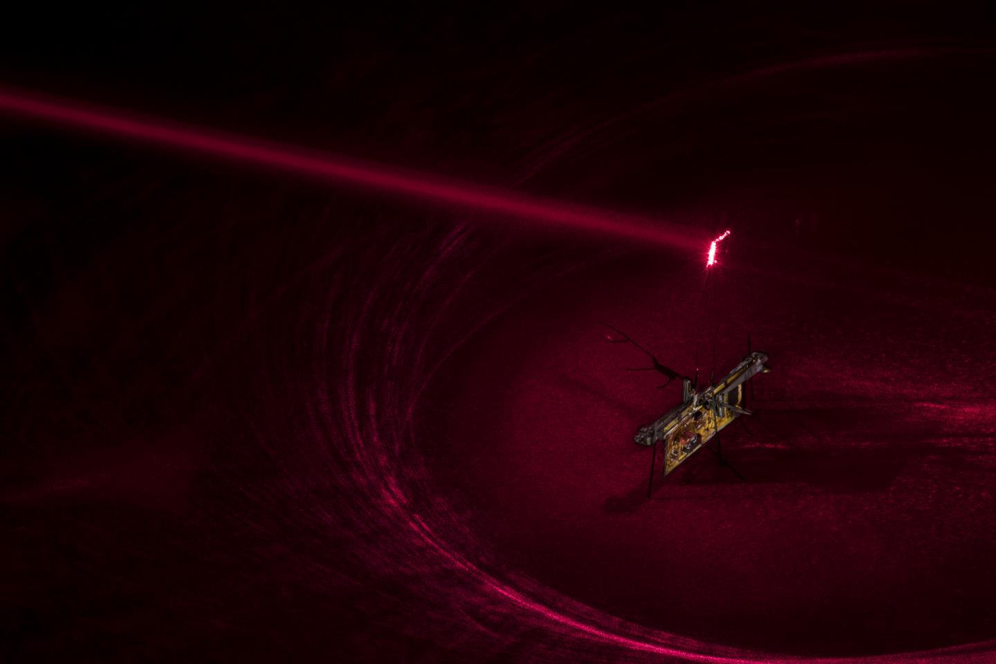 RoboFly is Powered by a Laser