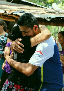 Reunion of a young man with his mother after 35 years of separation