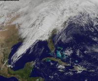 NOAA's GOES-13 Satellite Captured An Image of Clouds Associated with the Strong Cold Front