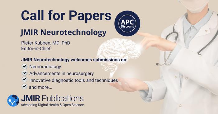 Call for Papers: JMIR Neurotec [IMAGE] | EurekAlert! Science News Releases