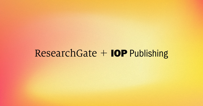 IOP Publishing and ResearchGate partner to make academic content more visible
