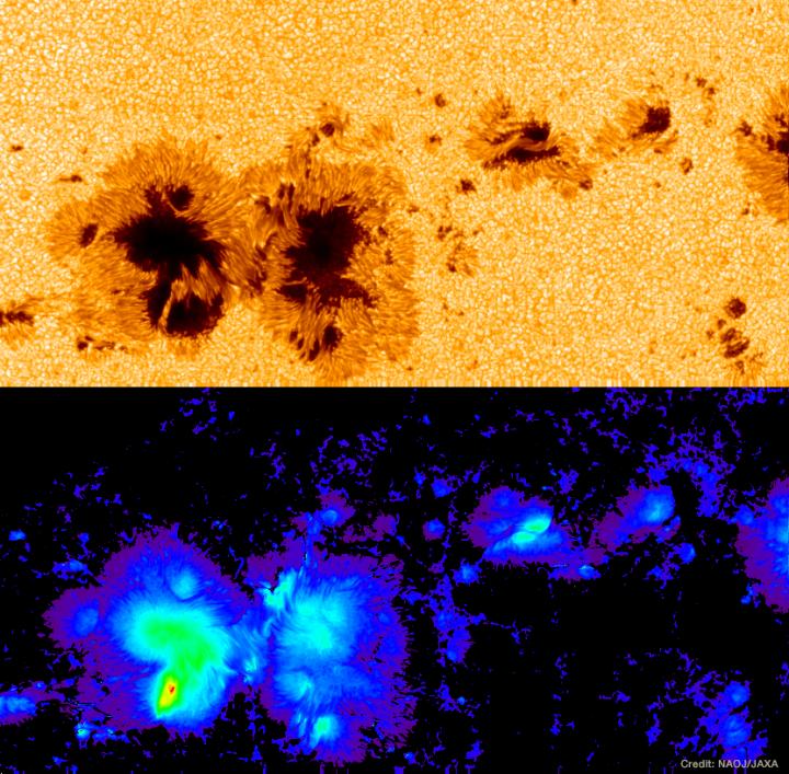 Snapshot of a Sunspot Observed by the Hinode Spacecraft