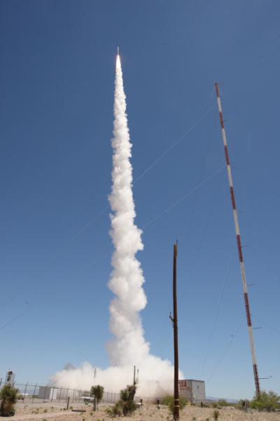 A Sounding Rocket Launches