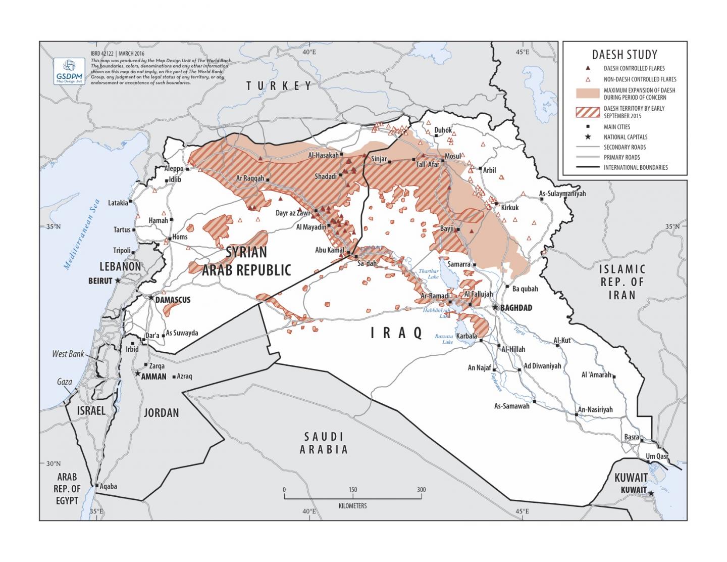 ISIS-Controlled Oil Production Sites, 2014-16