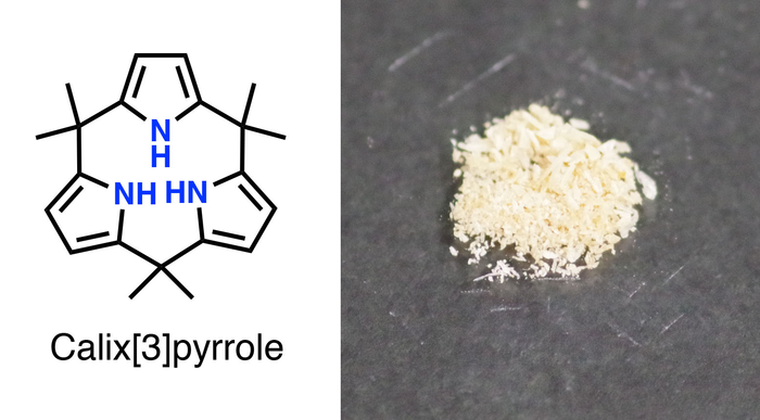 The chemical structure and solids crystals of calix[3]pyrrole