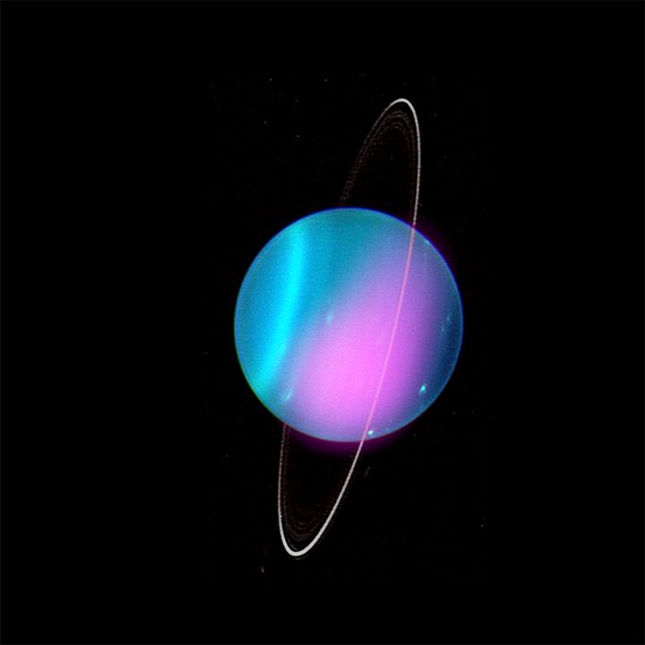 X-ray and Optical Light image of Uranus