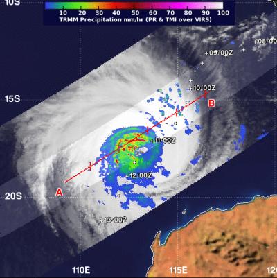 NASA Sees Heavy Rainfall in Major Cyclone Narelle