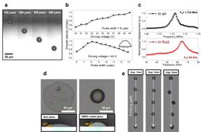 Results of hydrogel printing using the developed print head