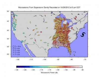 Increased Seismicity When Superstorm Sandy Turned