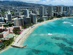 Aerial image of Royal Hawaiian Beach