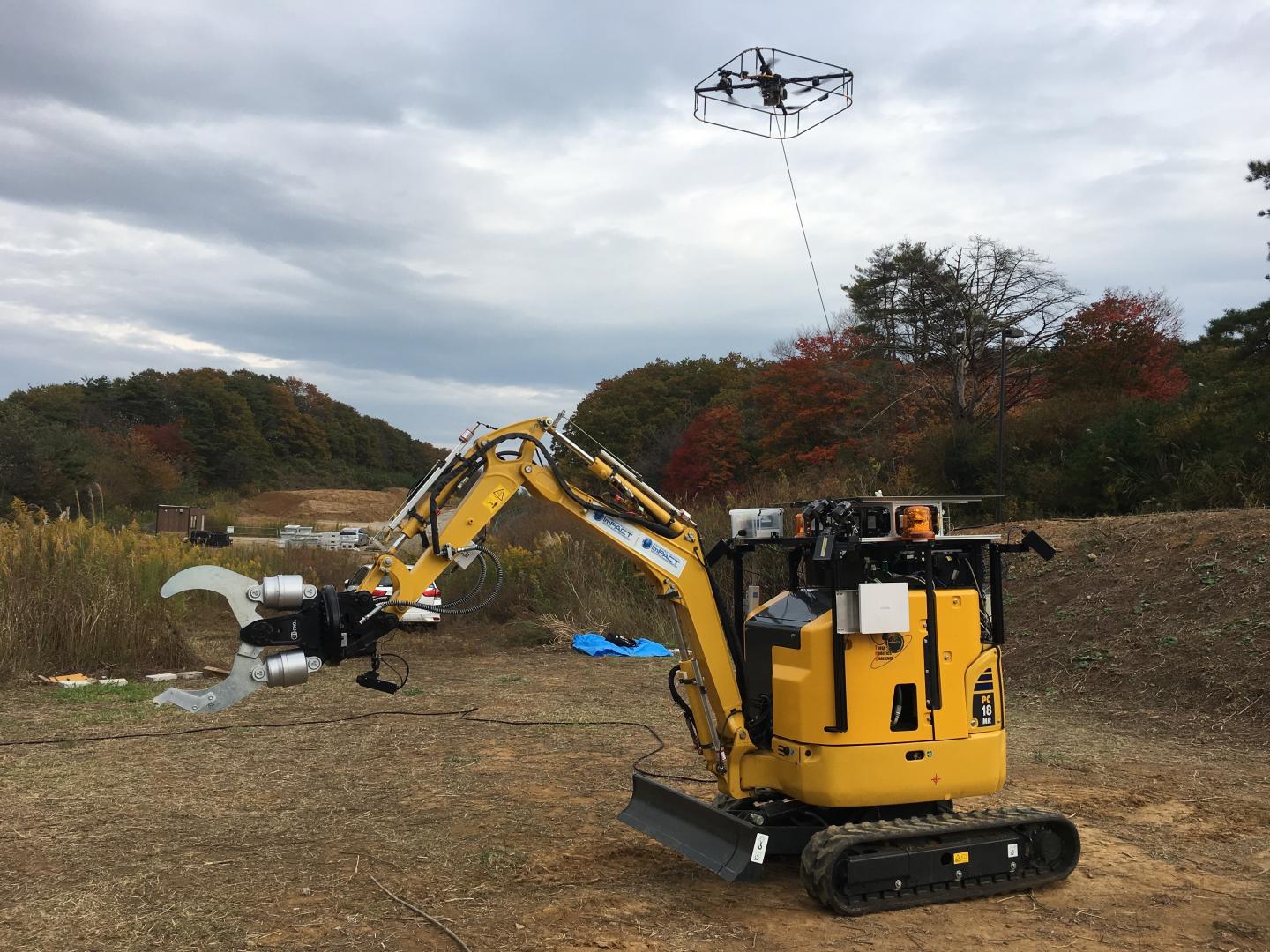 Rescue Robot with a Drone